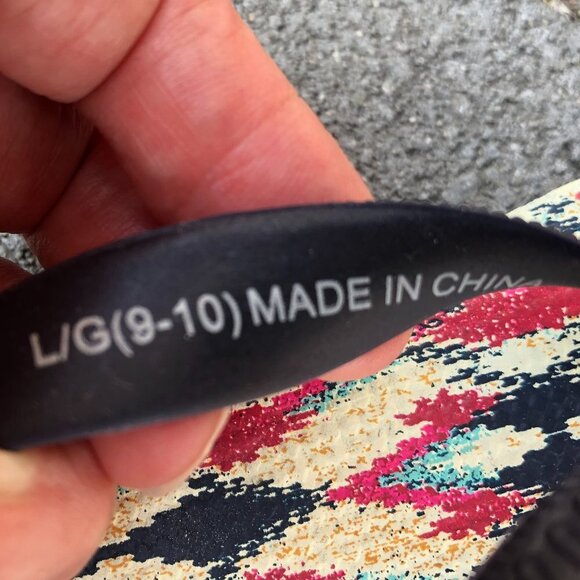 Poetry Striped Cover-Up Dress OS + Flip Flops Sz 9-10 - Picture 12 of 14